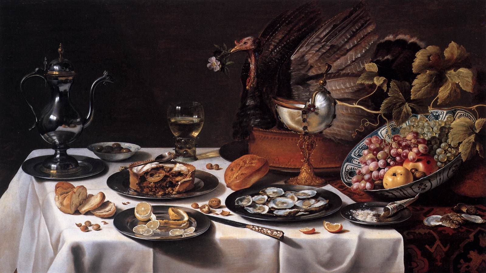 Still Life with a Turkey Pie — Wealth is a table with room on it.